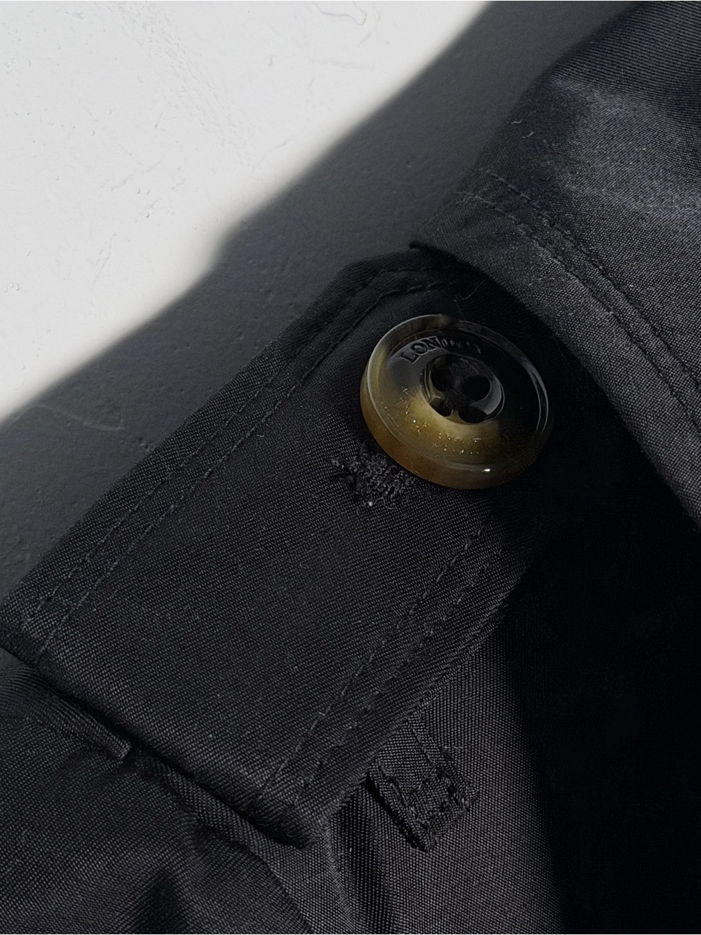 London Fog Classic Black Trench Coat Small - Picture 6 of 13